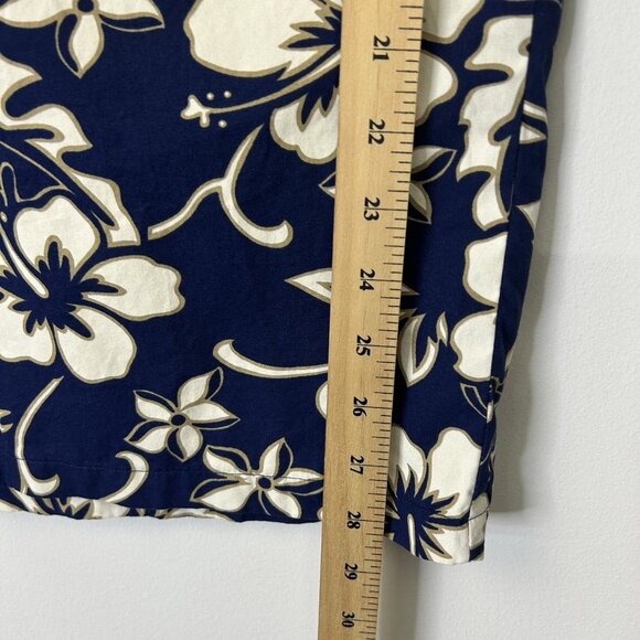 Hilo Hattie Hawaiian Shirt Men’s Size Medium Blue Floral Button Down Camp - Picture 6 of 7